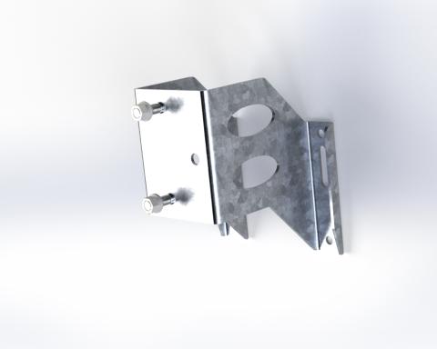 Ersatzradhalter zwischen den Standschienen montiert