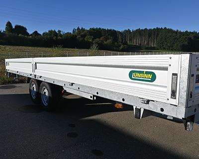 Geteilte Bordwände aus eloxiertem Aluminium 350 mm, beidseitig ebenes Profil, IL x IB 6060 x 2040 mm