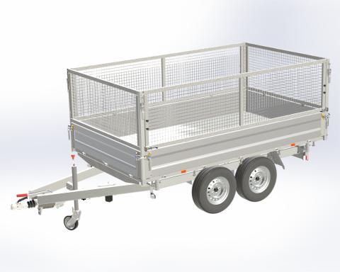KombiLine - 2 Seitenwände für Gitteraufsatz, LxH 2300x750mm