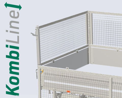 KombiLine - 1 Heckwand für Gitteraufsatz, LxH 1500x750mm