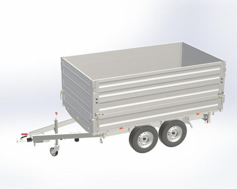 KombiLine - 2 Seitenwände für Aluminium-Bordwandaufsatz, LxH 4260x750mm