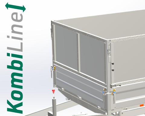 KombiLine - 2 Seitenwände für Stahlaufsatz, LxH 3060x750mm