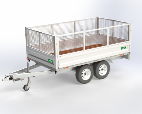 Gitteraufsatz 650 mm mit integrierter Pendellagerung in der Eckrunge, 4-seitig, IL x IB 3060 x 1750 mm