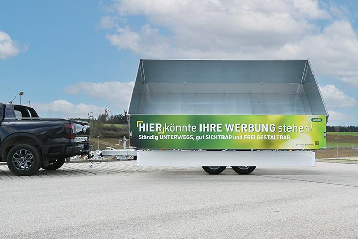 Werbeplatten für Stahlaufsatz